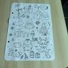 Christmas Silicone Cartoon Doodle Placemat - Reusable Painting Mat