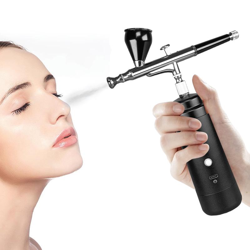 Black Oxygen Injection Device, Hand Held Electric Spray Gun, High Pressure, Nano Oxygen Injector, Household Spray, Beauty Instru