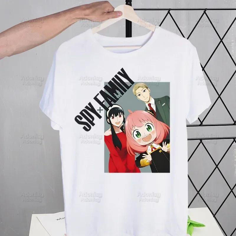Japanese Anime Spy X Family Anya T Shirt Men Retro Washed Tops Tees Harajuku Tshirt Streetwear Hip Hop Male T-shirts