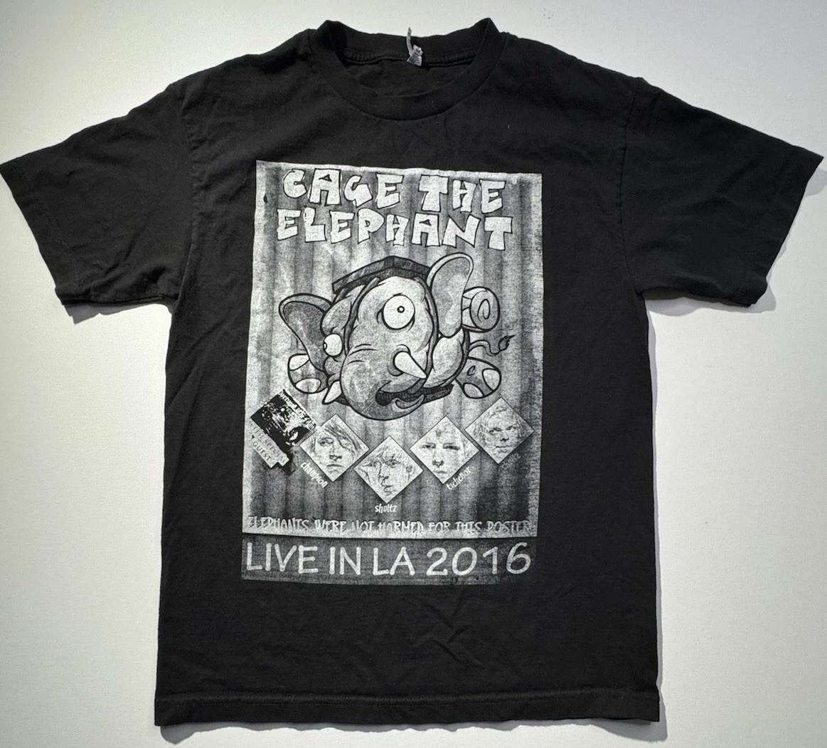Cage the Elephant Live in LA 2016 Men’s Medium Black Band Tee Alstyle Unisex T-Shirt XXXXL