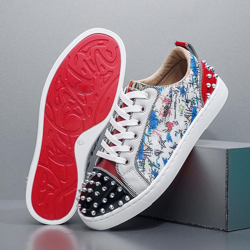 Shoes spring and summer niche light luxury soft-soled willow nail board shoes high value low top round head sports shoes
