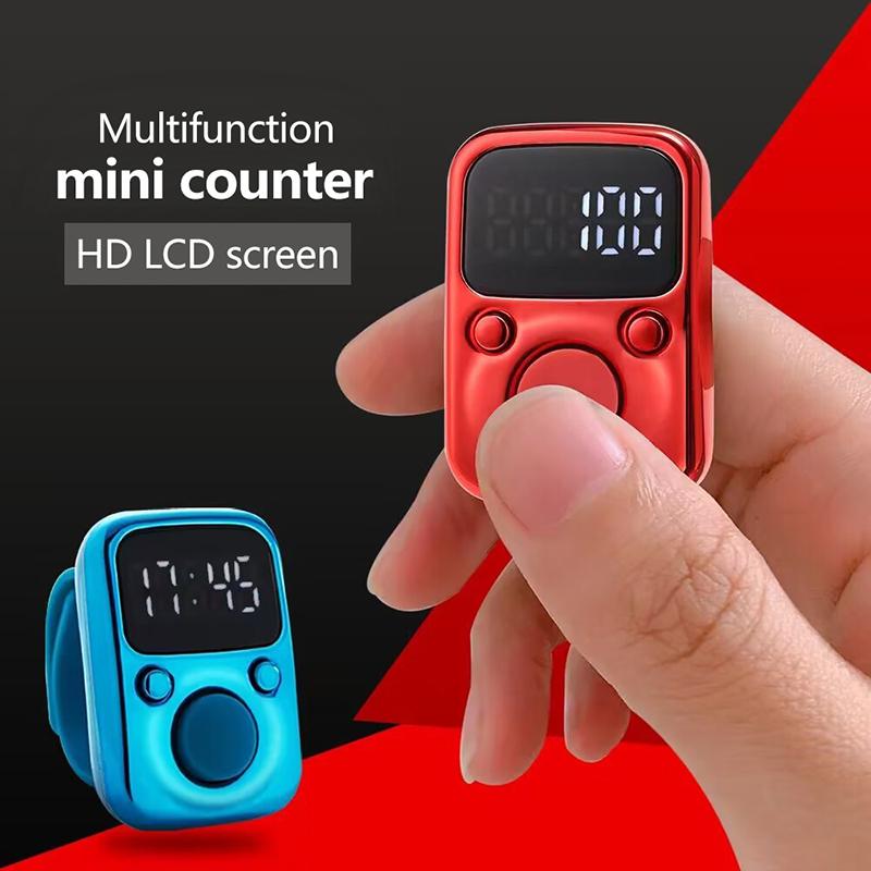 Contatore da Dita Anello Digitale Luminoso Display Digitale Elettrico Contatore Manuale Stitchsmarker Cucito Trama Buddhaspray Calcio