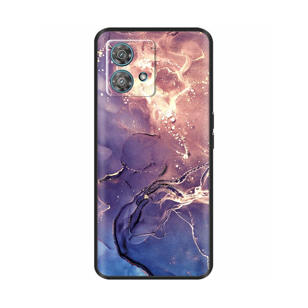 For Motorola Edge 40 Neo Case Cute Soft Black Silicone Phone Back Cover for Moto Edge40 Edge 40 Neo Protective Shell Cases Coque