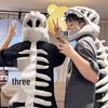 Zhonghua Dinosaurier Kopfbedeckung Skelett Maske Plüsch Kostüm für Kinder