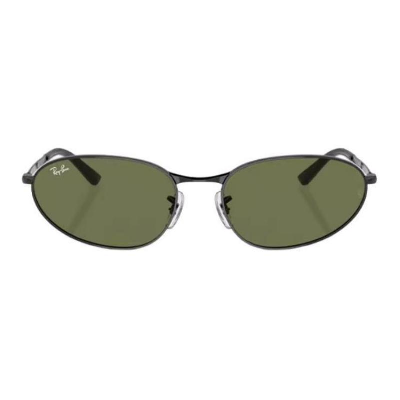 RayBan Schläfenlogo Metallische Ovale Sonnenbrille Unisex Paar Mehrfarbig