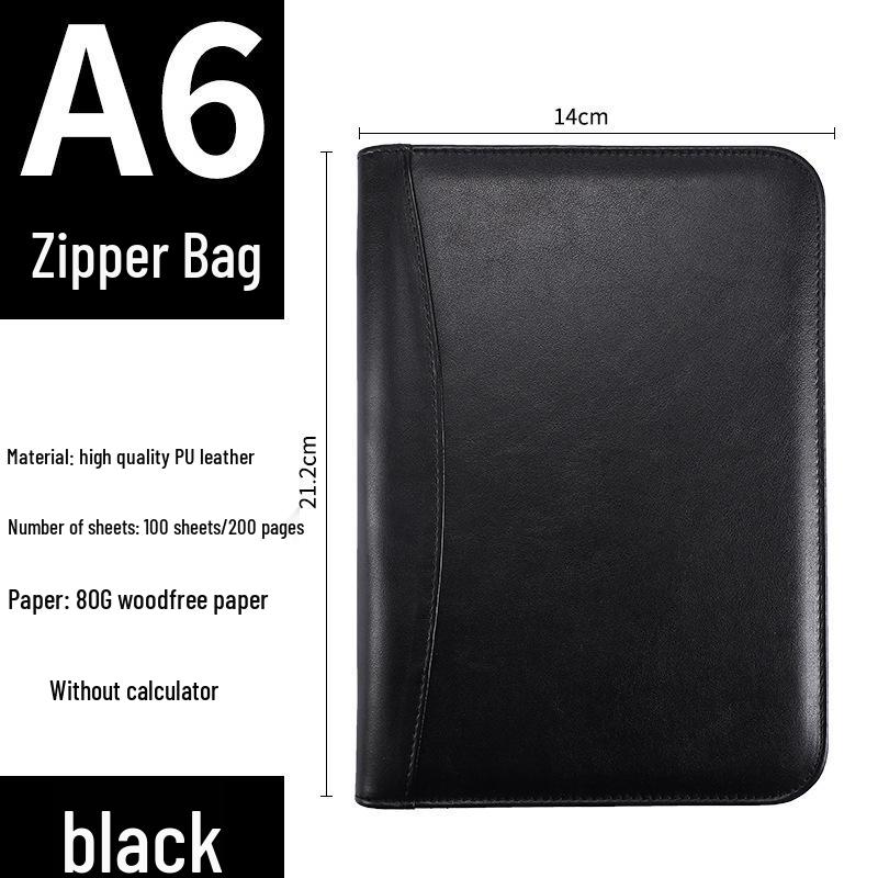 Custom Logo A5 Business Zipper Bag with Calculator & Multifunctional Planner Notebook