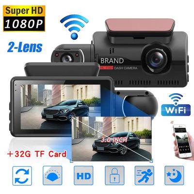 2025 Dual Lens Dashcam für Autos Black Box HD 1080P Auto-Videorecorder mit WIFI Nachtsicht G-Sensor Loop-Aufnahme DVR Autokamera