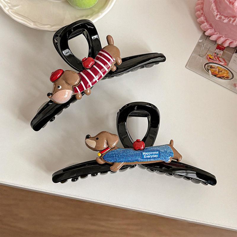 Dackel Haarspange Groß Cartoon Niedlich Krallenspangen Haarklammer Kopfschmuck Mode Haaraccessoires Für Frauen Mädchen