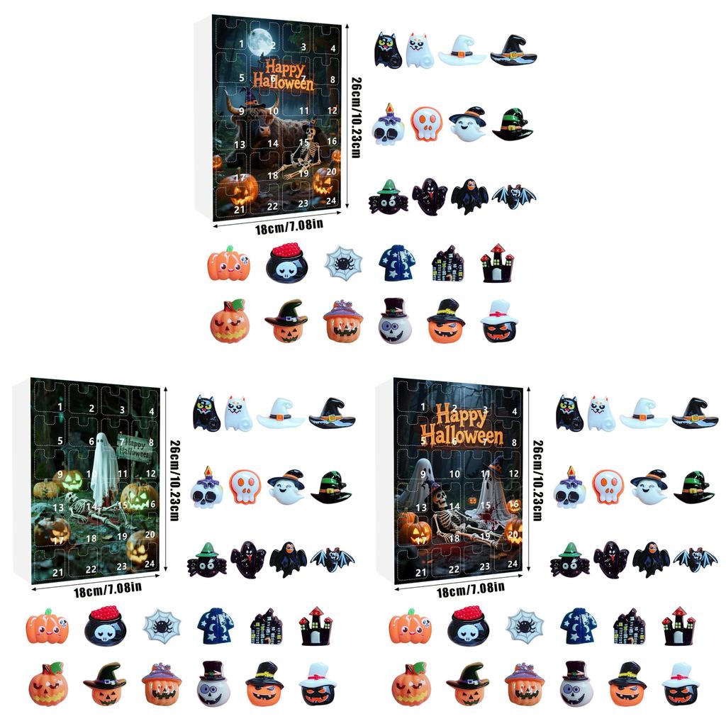 Halloween Witch Spider Resin Calendar Blind Box With Cartoon Accessories For Giftgiving