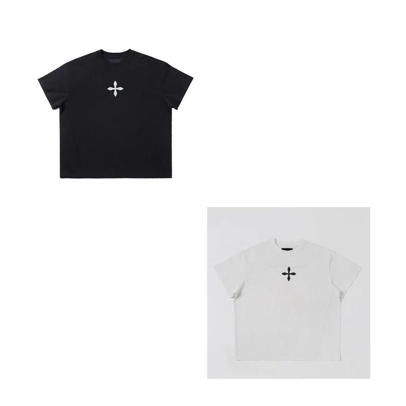 SMFKR Giant Cross Flower Black & White Wide Fit Short Sleeve Tee M белый