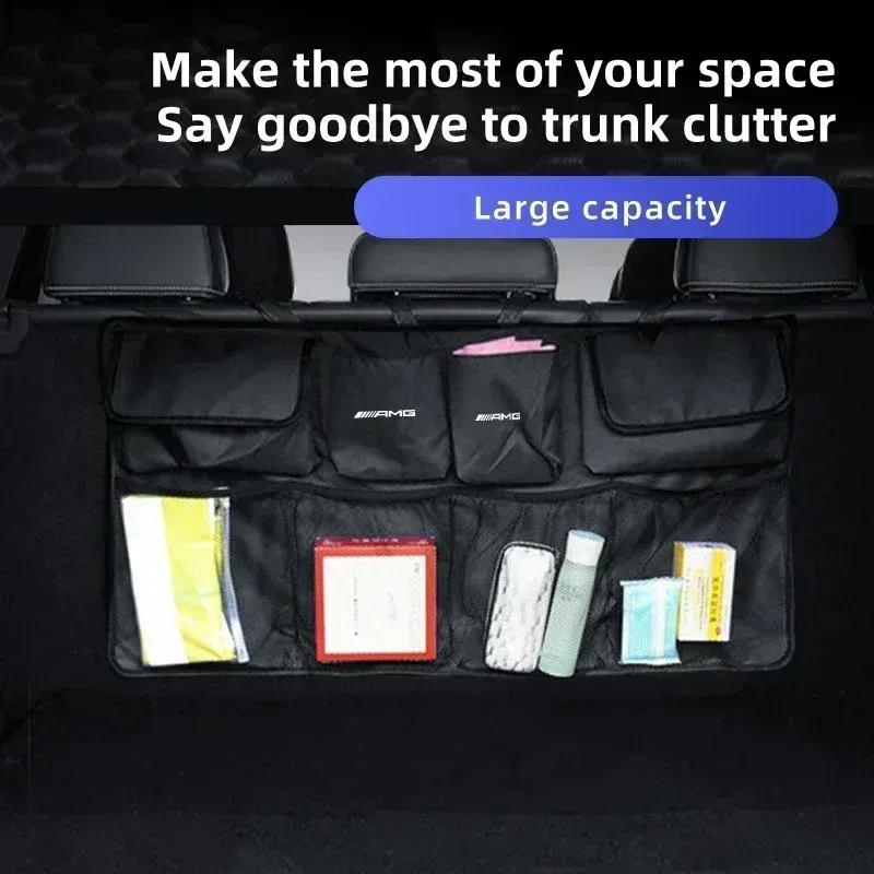 Car Seatback Storage Bag Hanging Vehicles Trunk Organiser For Mercedes Benz AMG W204 W205 W203 W211 W201 W210 W108 W124 W190
