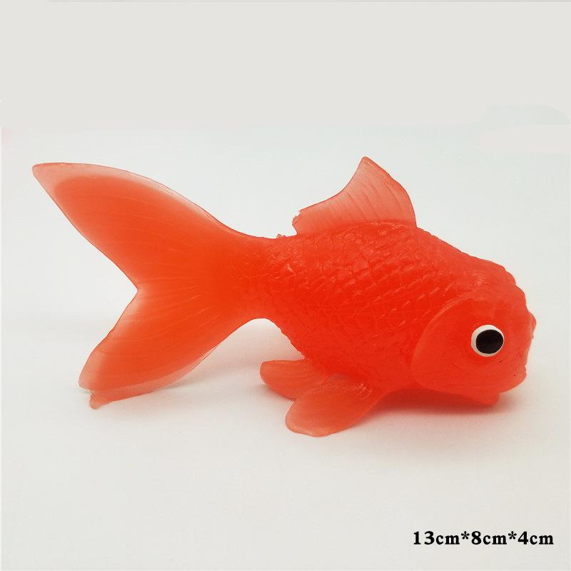 Large Soft Gel Simulation Goldfish Toy for Children - Fake Colorful Fish Model for Catching and Water Play