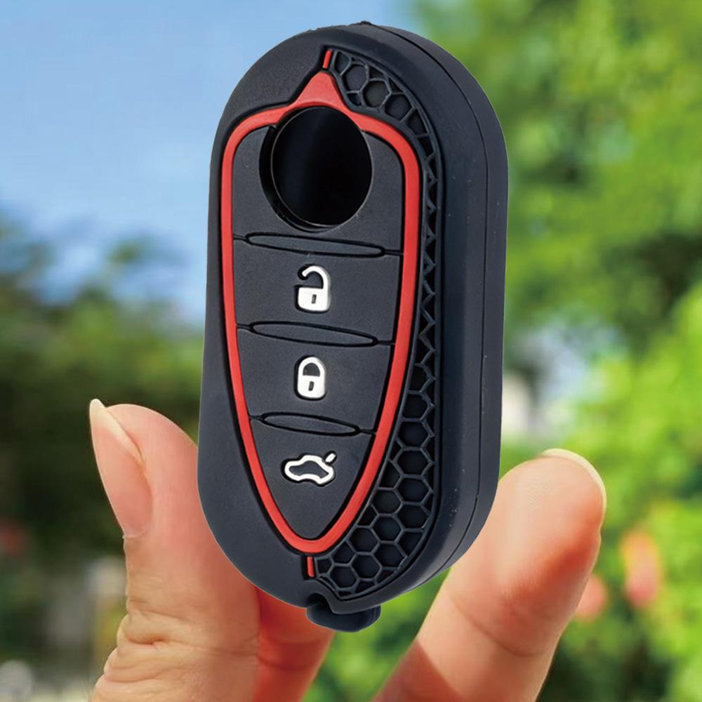 Silica Gel Car Key Cover Case For Alfa Romeo Mito Giulietta 159 4C Gta Ect. 3 Buttons Key Auto Key Shell Protection Cover