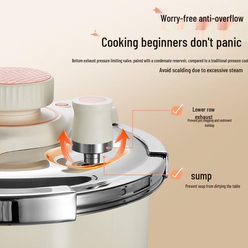 SUPOR 5.0L 304 Stainless Steel Pressure Cooker