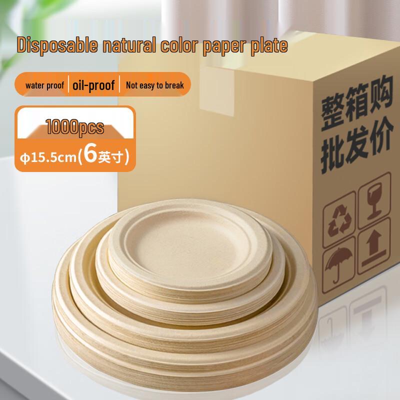 Disposable Sugarcane Pulp Paper Plates