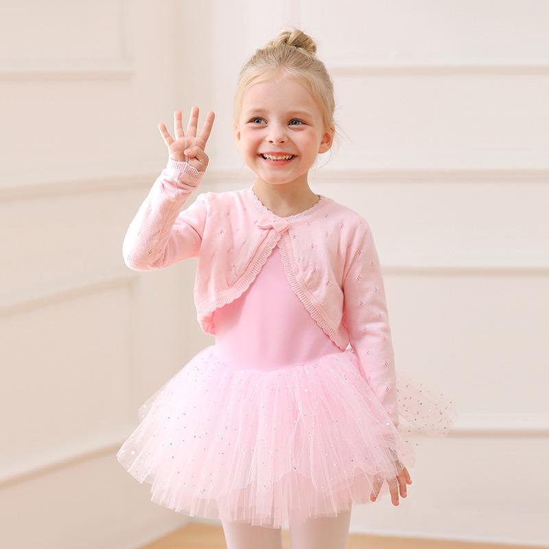 Children's Dance Sweaters, Practice Clothes, Shawl Knitted, Girls' Autumn Winter Long Sleeved Chinese Dance Ballet Dance Jacket
