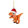 Festive Flat Dinosaur Acrylic Christmas Ornament Cheerful Vehicle Decoration Gift For All Ages