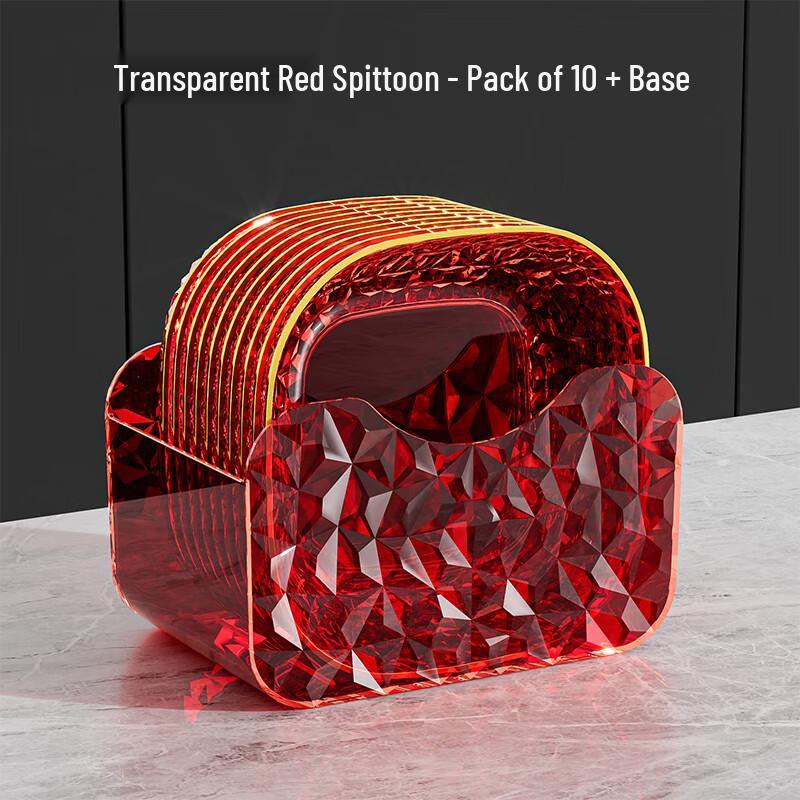 KANGMO Festive Red Bone Dishes Set with Holder