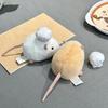 Fluffy Stuffed Hamster Plush Toy Soft Kawaii Rat Doll Cute Stress Relief Sleep Companion for Children Bedside Nap Pillow