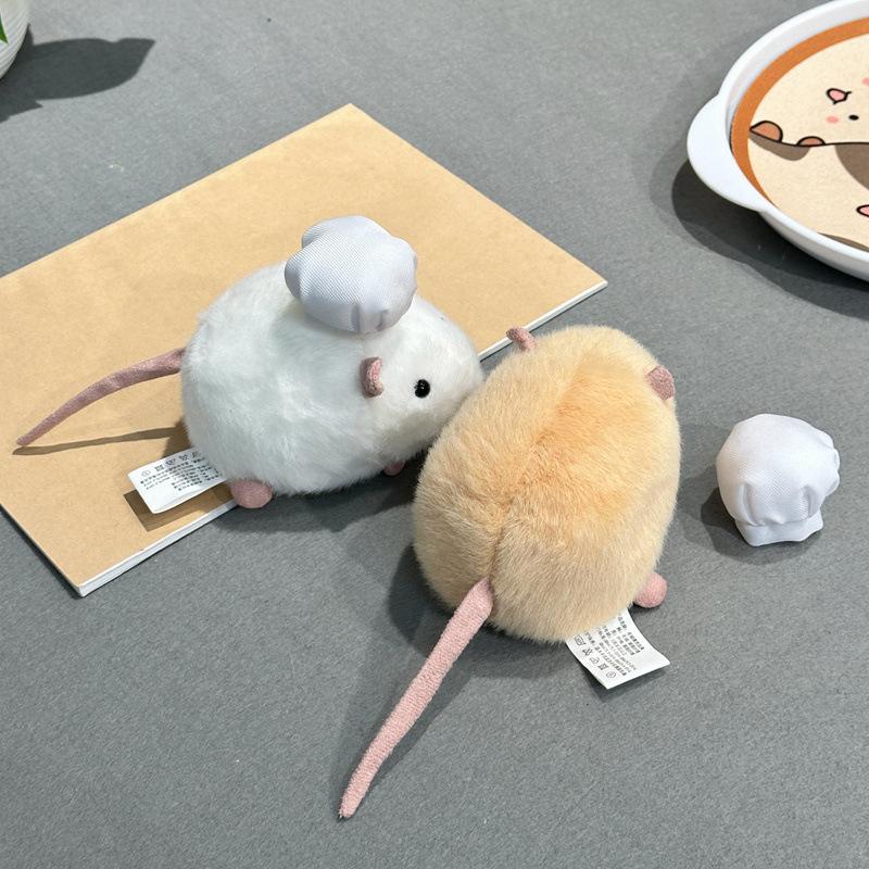 Fluffy Stuffed Hamster Plush Toy Soft Kawaii Rat Doll Cute Stress Relief Sleep Companion for Children Bedside Nap Pillow