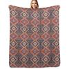 Oriental Moroccan Artwork Farmhouse Rustic Style Throw Blanket Stylish Couch Blanket for Home Living Room