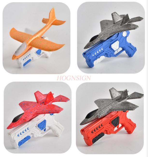 Ejection Foam Aircraft Children Boys Shooting Gun Outdoor Sports Flying Hand Gliding Kite Toys