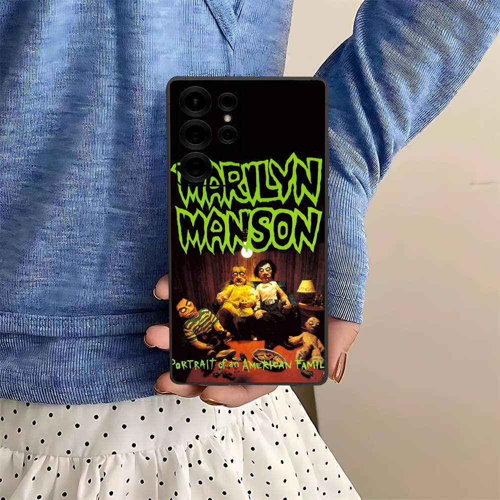 Rock Band Marilyn Manson Phone Case For Samsung S 24 Fe 25 Ultra Plus 20 Lite 21 30 22 23 24 22 Ultra 5G Fundas