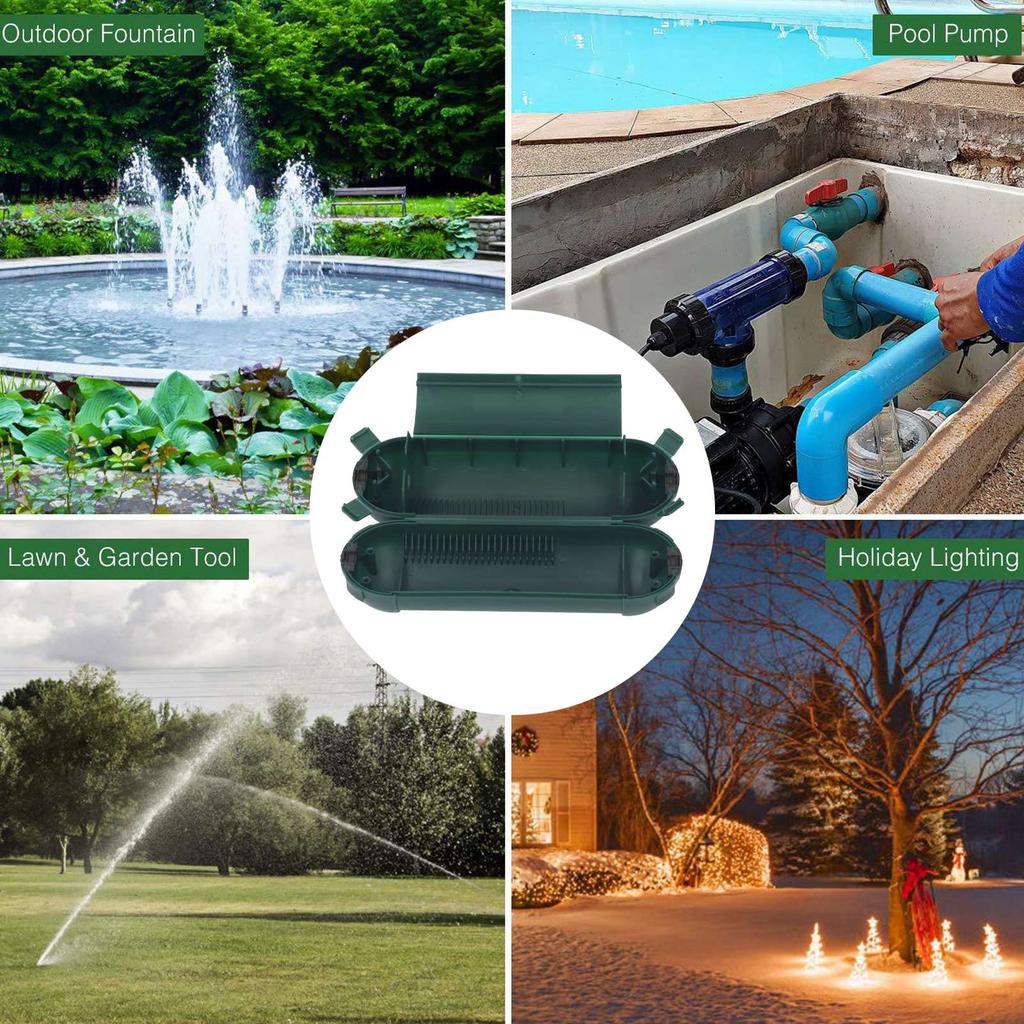 4Pcs Outdoor Extension Cord Safety Cover Adjustable Compartment Weatherproof Electrical Connection B