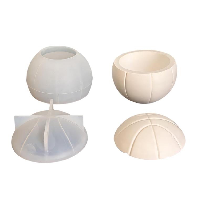 Stampo in Silicone Traslucido per Progetti di Tazze a Forma di Palla Sportiva, Forma Divisa per Espositori in Resina e Artigianato in Gesso Fai-da-te