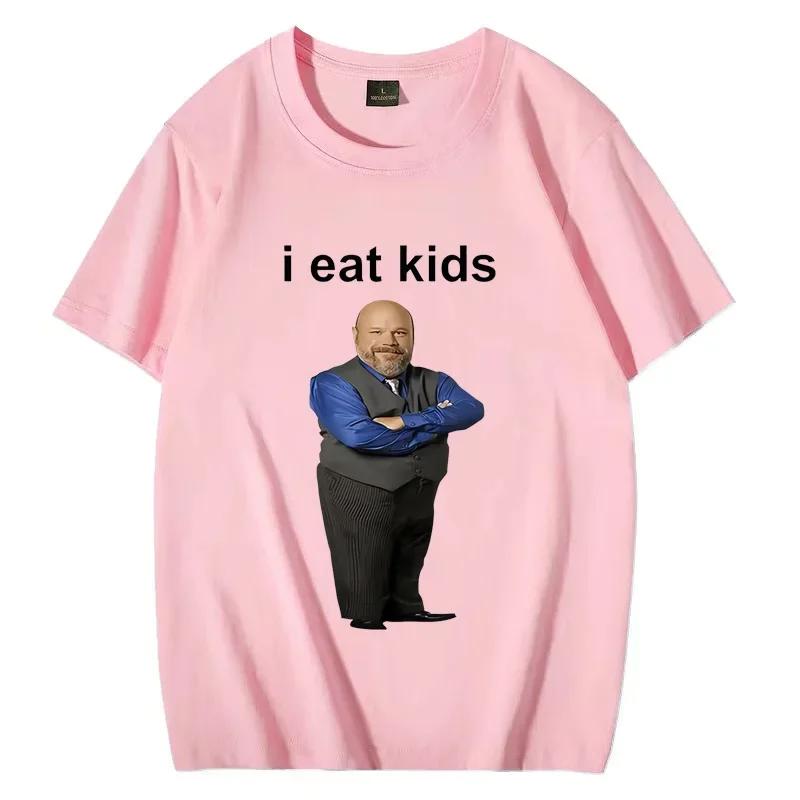 

Men Women Cotton Tshirts Eats Kids I Eat Men Bertram Short Sleeve Harajuku Casual Loose Tops Y2k Tshirt Grunge Streetwear 4XL