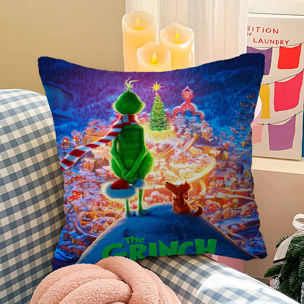 Film The G-Grinch C-Christmas Pillowcase Toon Gift Cushion Cover Bedroom Home Sofa Chair Seat Decor Pillow Case