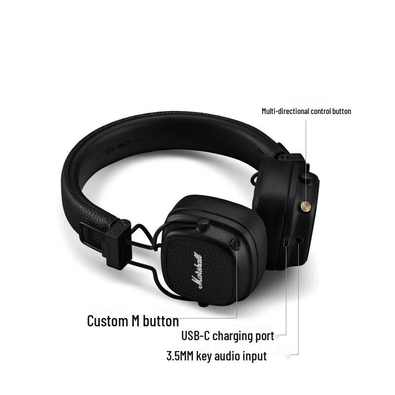 Marshall Major V On-Ear Wireless Bluetooth Headphones