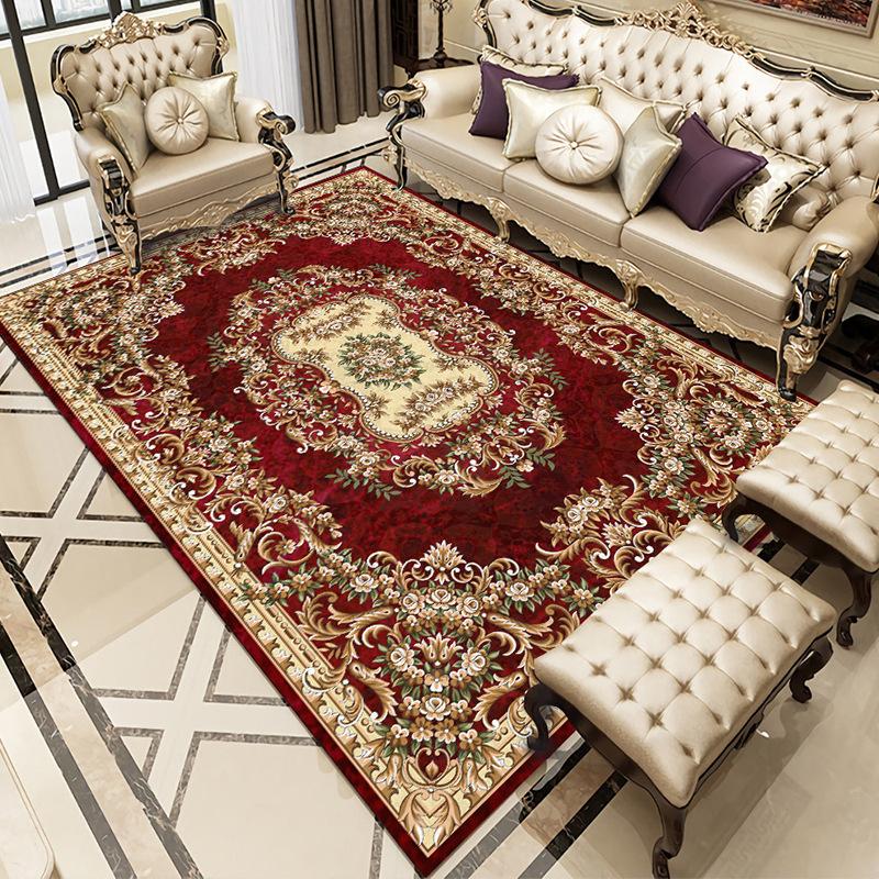 American Country Style Retro Carpet Living Room Sofa Bedroom Study Kitchen Entrance Door Rug Non-slip Light Luxury Decor Mat