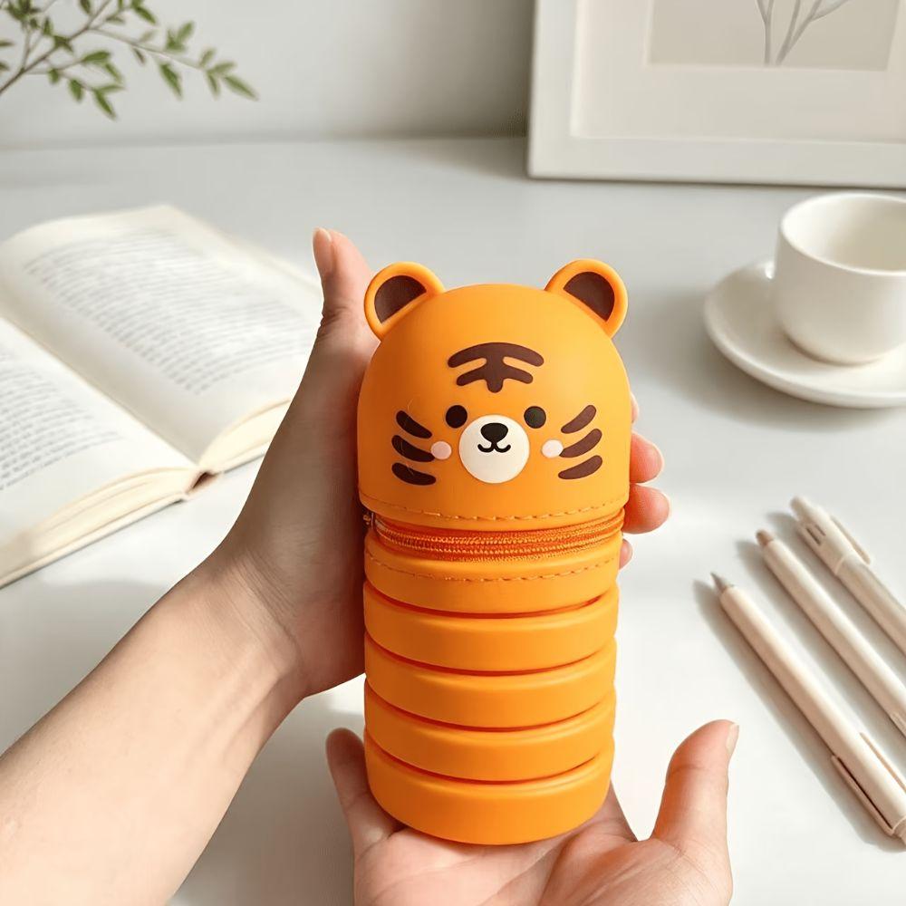 Silicone Material Upright Desk Organizer Upright Design Desk Storage Box For Kids