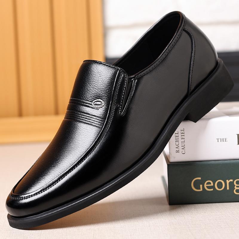 

Leather shoes men s 2025 autumn casual leather shoes large size middle-aged dad shoes 2025 37