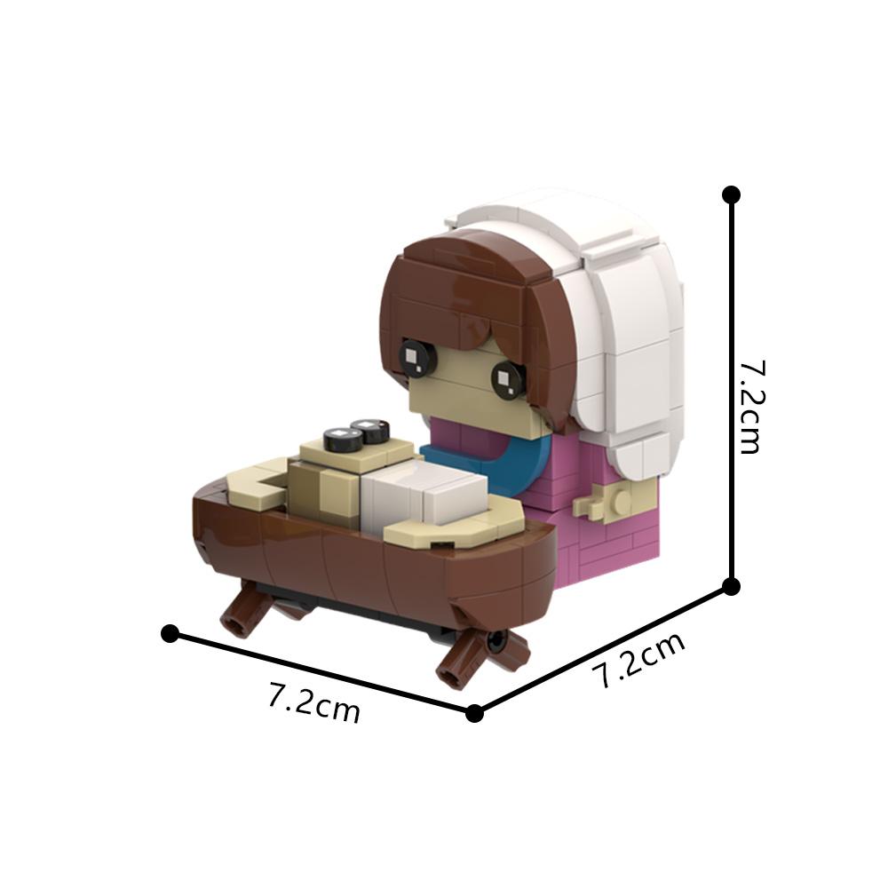 

MOC Jesus Series Nativity Model Building Blocks Mary Joseph Jesus Figure Angel Cross House Assembled Bricks Toy Gift