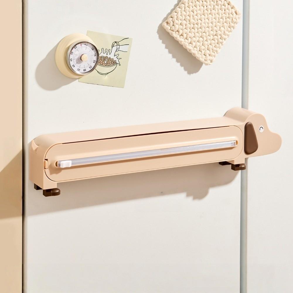 Magnetic Plastic Wrap Dispenser Puppy Shape Stretch Film Cutter  For Kitchen Tool Accessories