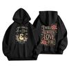 Women's Casual Loose Fit Hoodie with Letter Graphic