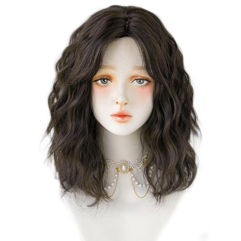 Women’s Fashion Side Part Short Curly Wig Natural Looking Synthetic Curl Full Cap Wig