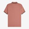Fred Perry [G3600] Women'S Twin Tip Fred Perry Shirt - Putty Pink/Carrington Road Brick/Black Afpf2513600-Z10
