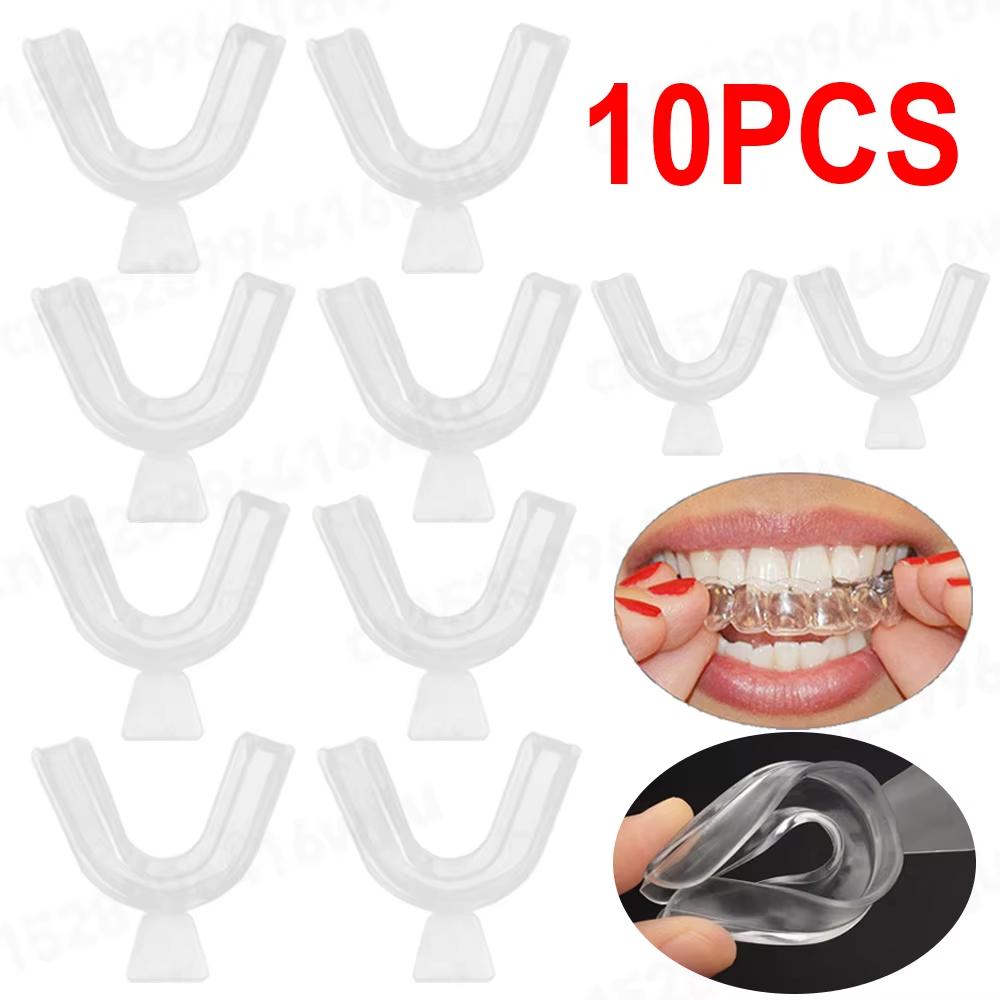 2-10pcs Silicone Mouth Guard Teeth Protector Anti Snoring Soft Guard Mouth Tray for Bruxism Grinding Teeth Whitening Protection 3