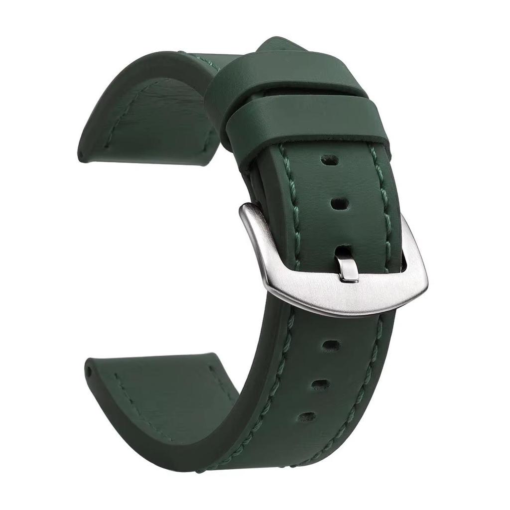 Genuine Leather Watch Strap - Universal Fit, Quality Assurance, Available In 18mm, 20mm, 22mm, and 24mm Sizes KTY
