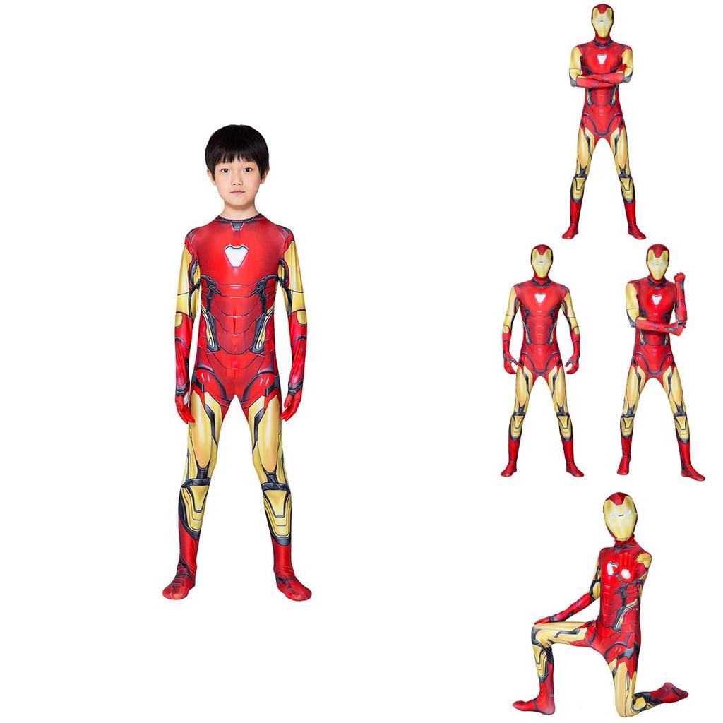 Authentic Avengers Endgame Iron Man Mark 85 Cosplay Costume Zentai Suit For Adults And Kids