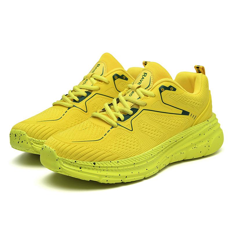Fashion shoes new running fitness sneakers mesh breathable four-color platform casual men's shoes