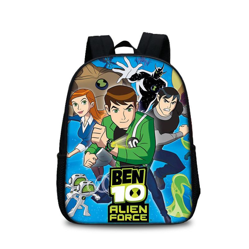 Mochila Escolar Ben 10 para Adolescentes con Diseño Cómodo Bolsa para Libros de Nailon para Estudiantes