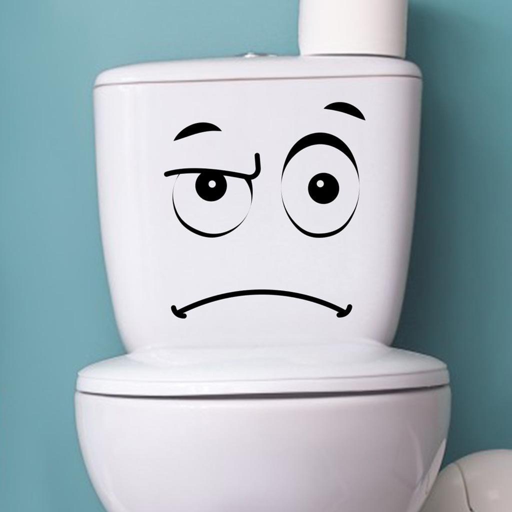 Washroom Room WC Toilet Seat Stickers Put ME Down Monster Smiley Face Wall Art Decal Sticker Funny Kids Potty Training