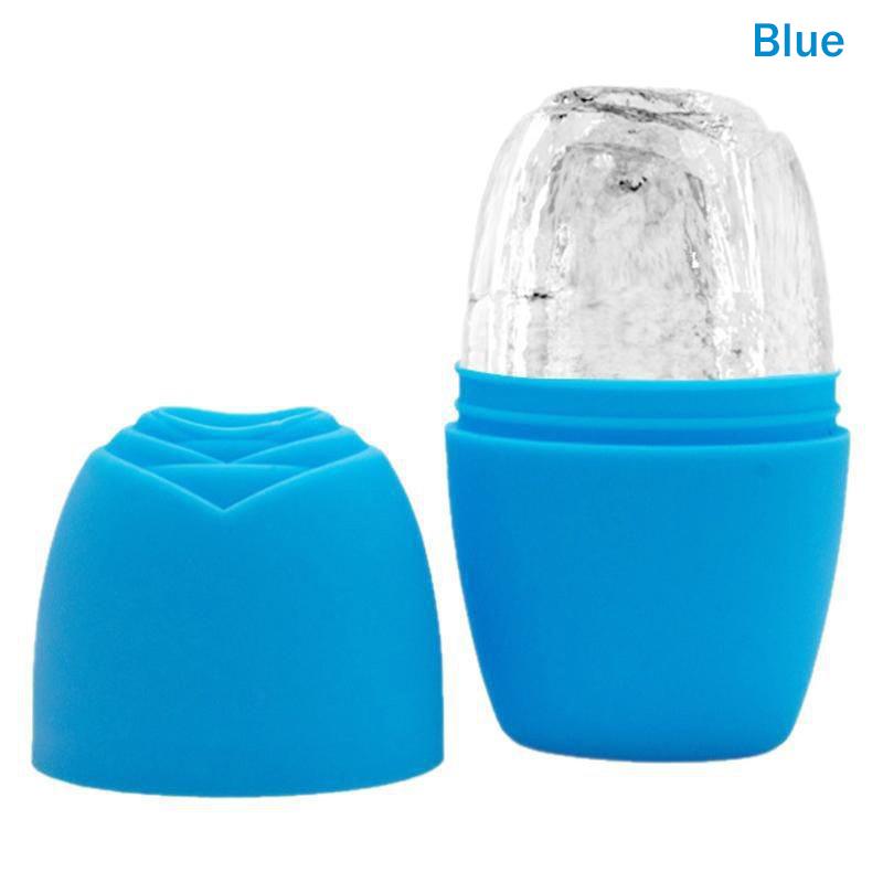 

Silicone Rose Ice Roller Facial Massage Skin Care Lifting Contouring Tool Trays Ice Balls Depuff Eye Bags For All Skin Types синій