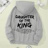 European-Size Letter Print Long Sleeve Hoodie with Pocket
