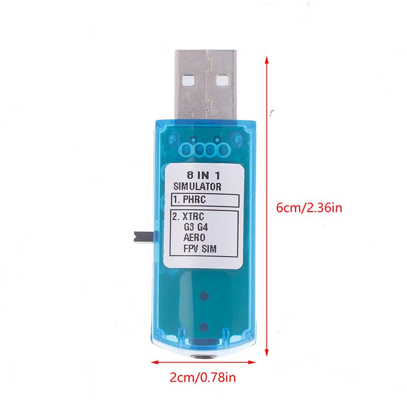 8 i 1 USB Flysimulator Datamaskin Flysimulator For Xtr5 Fms G4 Fpv Fly Helikopter Kontroller