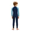 Dzieci Chłopcy Pełny Kombinezon Rash Guard Długi Rękaw Color Block Patchwork Zamek Błyskawiczny z Przodu UPF 50+ Strój Kąpielowy do Surfingu Basenu